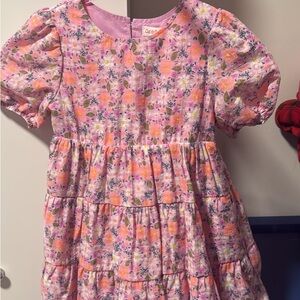 Cat & Jack Pink Floral Kids Dress S 6-7